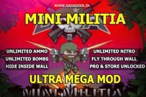 Mini Militia 2.2.61 ULTRA MOD Pro+Unlimited Nitro ,Ammo, .